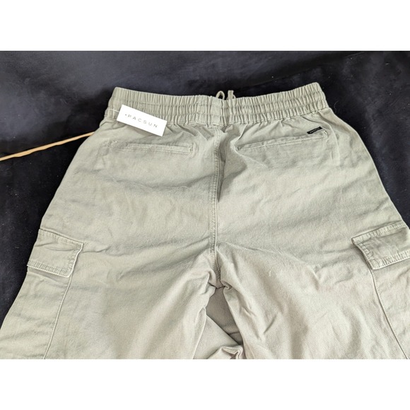 NWT PacSun Baggy Cargo Pant Joggers Drawstring Pull On Green Mens Medium - Picture 10 of 13